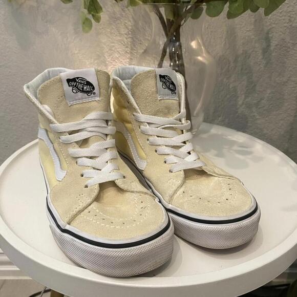 Vans Sk8-Hi Sneaker Butter Yellow Suede Excellent Women 6 - Picture 2 of 7
